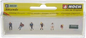 Noch Sitting People Set #1 N Scale Model Railroad Figure #36530 Noch Sitting People Set #1 N Scale Model Railroad Figure #36530