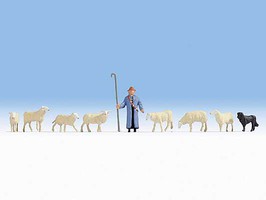 Noch Sheep and Shepherd N-Scale
