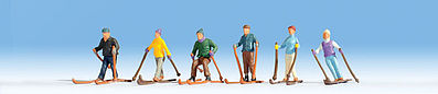 Noch Skiers (6) N Scale Model Railroad Figure #36828