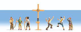Noch Mountain Hikers w/ Cross N Scale Model Railroad Figure #36874 Noch Mountain Hikers w/ Cross N Scale Model Railroad Figure #36874