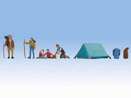 Noch 4 Campers, Tent and Accessories N-Scale Noch 4 Campers, Tent and Accessories N-Scale
