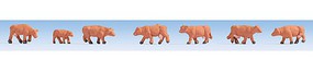 Noch Cows Brown Z Scale Model Railroad Figure #44252 Noch Cows Brown Z Scale Model Railroad Figure #44252