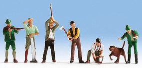 Noch Workers Hunter with Dog & Woodsmen Misc Scale Model Railroad Figure #45060 Noch Workers Hunter with Dog & Woodsmen Misc Scale Model Railroad Figure #45060