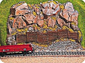 Noch Retaining Wall w/Rock HO Scale Model Railroad Scenery #58150