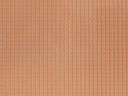 Noch 3D Structured Sheet - Red Pantiles HO Scale Model Railroad Scratch Supply #60350