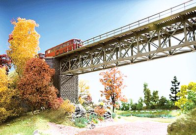 Noch Steel Truss Bridge Kit (4 Long, Single Track) N Scale Model Railroad Bridge #62810