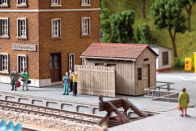 Noch Tannau Wood Two-Hole Outhouse Kit HO Scale Model Building #66104