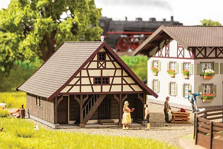 Noch Laser-Cut Wooden Agricultural Outbuilding Kit HO Scale Model Railroad Building #66715