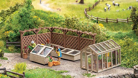 Noch In the Garden Set HO Scale Model Railroad Building Accessory #66805