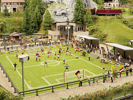 Noch Complete Football (Soccer) Scene HO Scale Model Railroad Building #66830 Noch Complete Football (Soccer) Scene HO Scale Model Railroad Building #66830