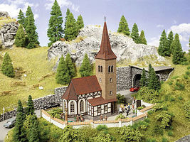 Noch Church Kit with Ringing Bells HO Scale Model Railroad Building #66906
