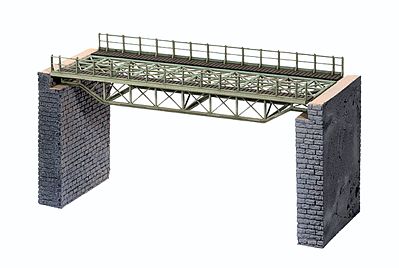 Noch Straight Steel Deck Truss Bridge Kit (7-1/16) HO Scale Model Railroad Bridge #67024