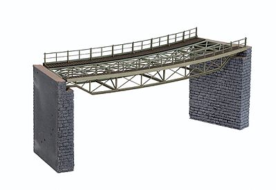 Noch Curved Steel Deck Truss Bridge Kit (9-5/8) HO Scale Model Railroad Bridge #67026
