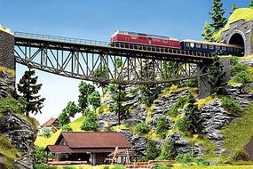 Noch Steel Fishbelly Truss Bridge Kit (21-1/4'') HO Scale Model Railroad Bridge #67028 Noch Steel Fishbelly Truss Bridge Kit (21-1/4'') HO Scale Model Railroad Bridge #67028