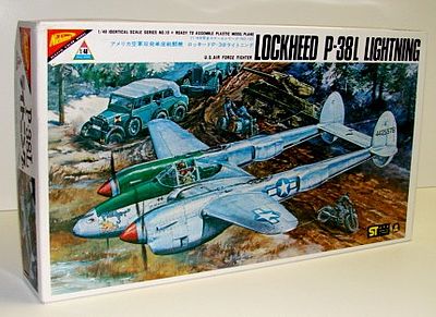 Nichimo P38L Lightning Aircraft Plastic Model Airplane Kit 1/48 Scale #4810