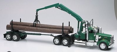 Kenworth W900 Logging Tractor Trailer With Crane Picker NewRay Diecast 1 32 for sale online