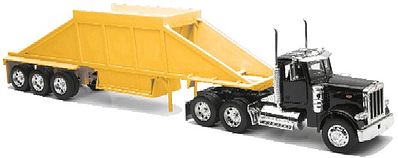 New-Ray Peterbilt 379 w/Belly Dump Trailer Diecast Model Truck 1/32 scale #13843