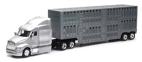 New-Ray 1/43 Peterbilt 87 w/Pot Belly Livestock Trailer (Die Cast) New-Ray 1/43 Peterbilt 87 w/Pot Belly Livestock Trailer (Die Cast)