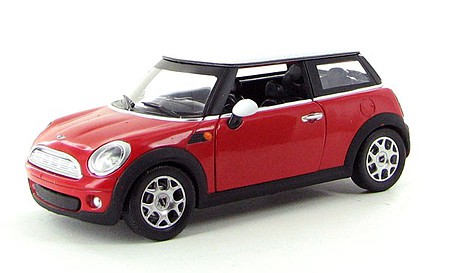 Mini Cooper in Blue Diecast Car by New Ray 71023B 1/24