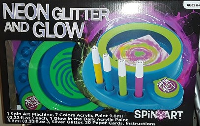 NSI Neon Glitter & Glow Spin Art
