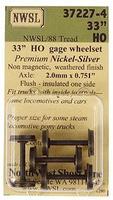 Northwest Flsh Ax NS Whls 33''/88 4/ HO-Scale (4) Northwest Flsh Ax NS Whls 33''/88 4/ HO-Scale (4)