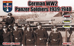 Orion WWII German Panzer Soldiers 1939-1940 (48) Plastic Model Military Figure Kit 1/72 #72058