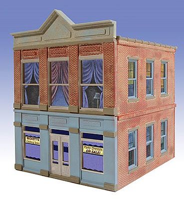 O-Gauge Becketts Clothing 2-Story Building Kit O Scale Model Railroad Building #821