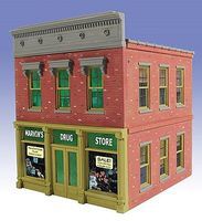 O-Gauge Marvin's Drug Store 2-Story Building Kit O Scale Model Railroad Building #822 O-Gauge Marvin's Drug Store 2-Story Building Kit O Scale Model Railroad Building #822