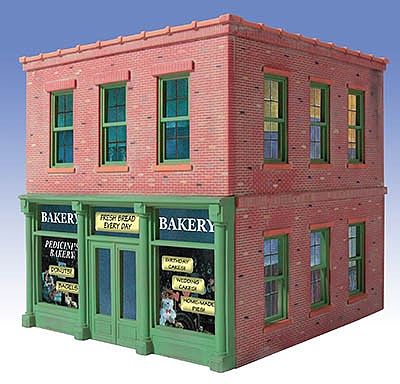 O-Gauge Pedicinis Bakery 2-Story Building Kit O Scale Model Railroad Building #825
