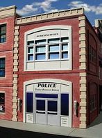 O-Gauge Police Station 2-Story Building Kit O Scale Model Railroad Building #868 O-Gauge Police Station 2-Story Building Kit O Scale Model Railroad Building #868