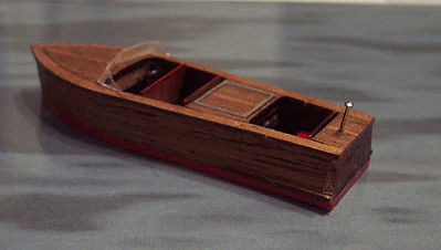 Osborn 21 Triple Cockpit Boat (wooden kit) HO Scale Model Railroad Boat Kit #1003