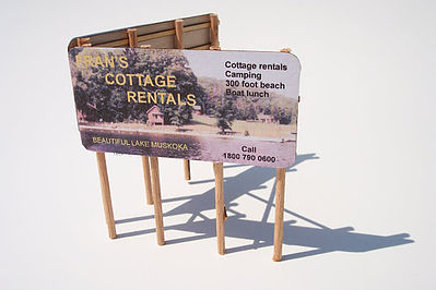Wooden Billboard with Signs S scale limited edition kit 