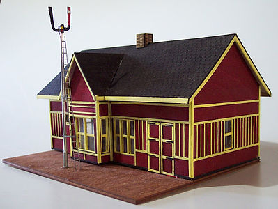 Osborn Train Station (wooden kit) HO Scale Model Railroad Building Kit #1027