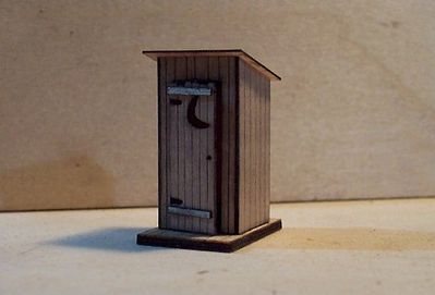 Osborn Outhouse (wooden kit) HO Scale Model Railroad Trackside Accessory #1042