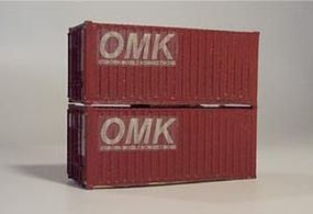 Osborn 20' Intermodal Containers (Wooden Kit) HO Scale Model Train Freight Car Load #1063