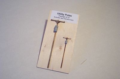 Osborn Utility Poles 8 pack (wooden kit) HO Scale Model Railroad Trackside Accessory #1099