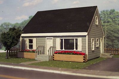 Osborn 4 Bedroom Home (wooden kit) HO Scale Model Railroad Building Kit #1103
