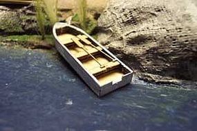 Osborn 16' Rowboat (2) (wooden kit) N Scale Model Railroad Vehicle #3005