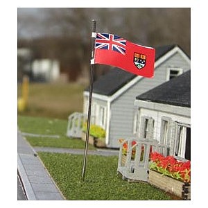 Osborn Canadian Red Ensign Flag 3 pack (wooden kit) N Scale Model Railroad Building Accessory #3111