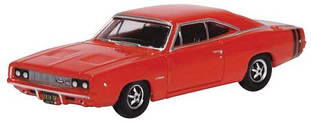 Oxford 1968 Dodge Charger - Assembled Red, Black