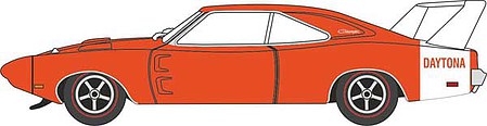 Oxford 1969 Dodge Charger Daytona - Assembled Orange, White
