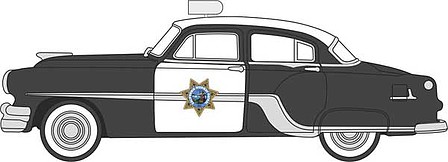 Oxford 1/87 Pontiac Chieftain Sedan 1954 California Highway Patrol 87PC54003 