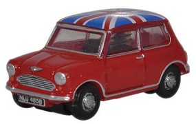 Oxford Austin Mini Red/Union Jck - N-Scale
