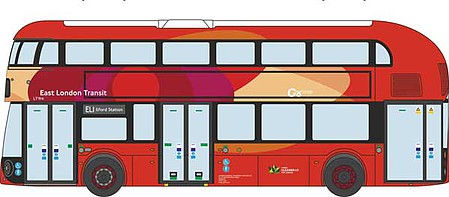 Oxford East London Transit Bus - N-Scale