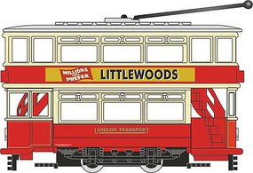 Oxford Dick Kerr Double-Deck Trolley Assembled London Transport (red, cream) N-Scale