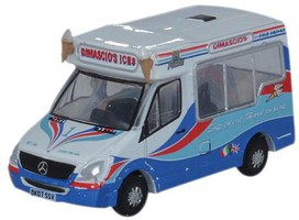 Oxford Mercedes Benz Sprinter Van Whitby Mondial Assembled Dimascio's Ice Cream Van N-Scale Oxford Mercedes Benz Sprinter Van Whitby Mondial Assembled Dimascio's Ice Cream Van N-Scale