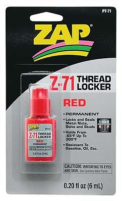 Pacer Red Thread Locker .20 oz Thread Locking Compound #pt71
