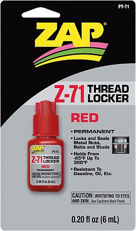 Pacer Red Thread Locker .20 oz Thread Locking Compound #pt71