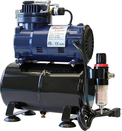 Paasche D3000R 1/5 HP Airbrush Compressor with Tank, Regulator