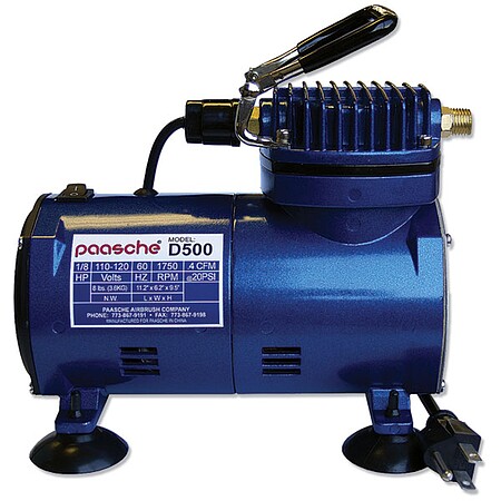 Paasche 1/8 HP Air Compressor 115v (D-500) Airbrush Compressor #d500